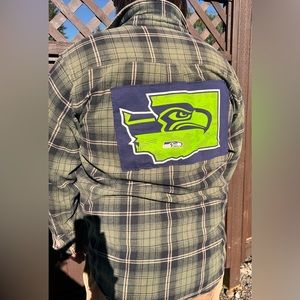 Seahawks Upcycled Flannel